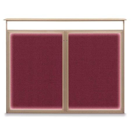 United Visual Products Double Door Enclosed Indoor Letterboard UV1126-WHITE-BLACK